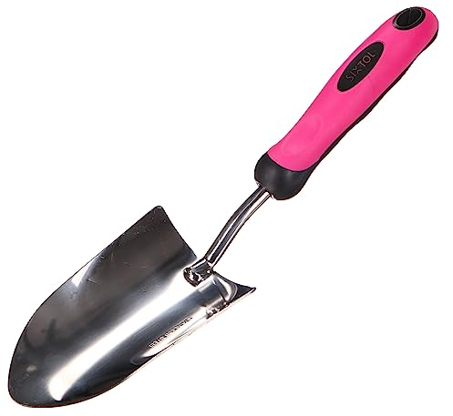 SIXTOL GARDEN PINK ONE Garden Trowel | Stainless Steel | Pink Colour | 33 cm | Garden shovel | Gardening