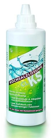 Sterile, isotone Kochsalzlösung für alle Arten von Kontaktlinsen geeignet - 350ml