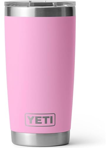 YETI Rambler Lot de 2 gobelets en acier inoxydable, 591 ml, rose Power