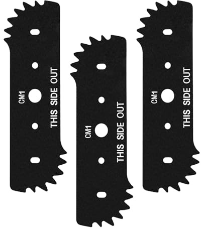 Bularie 7-1/2 Electric Edger Blades 50018386 Compatible with Worx WG896 WG895 Lawn Edger Blades - Replacement 7.5 Lawn Edger Steel Blade for Craftsman Edger Blade, Replace WA0034, 71-86880, 3 Pcs