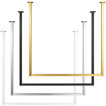 1x Kleiderstange RECHTECK, Garderobenhalter U-From, Wandmontage Bad Flur Küche, inkl. Montagematerial Dübel und Schrauben, pulverbeschichtet, pflegeleicht, rostfrei (T60cm x B110cm, Schwarz)