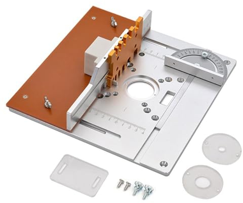 rujjftsy Router Tisch Einsatz Aluminiumlegierung Holz Fräsen Flip Board Trimmen Hilfsmittel mit Maschine Gravierwerkzeug Milbe