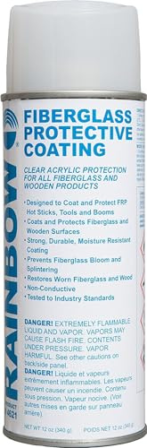 Rainbow Fiberglass Sealer Protective Coating Spray Can 4621 | Protects Ladders, Wooden, Fiberglass Assemblies Against Decaying, Cracking, Chipping, Fading, and Flaking (1)