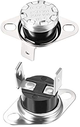 KSD301 Termostato 115°C/239°F 10A NC Interruttore di Temperatura a Disco a Pressione Regolabile for Forno a microonde Macchina for Il caffè 2 Pezzi