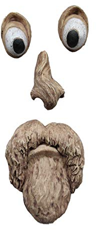 Shihan-2015 Gartendekoration Gartenskulpturen Alter Mann Baum Hugger Garten Kunst Outdoor Baum Lustige alte Mann Gesicht Skulptur Skurrile Baum Gesicht Garten Dekoration Garten-Skulptur (Color : A)
