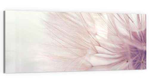 DEQORI Glasbild Acrylglas | Motiv Zarte Pusteblume | horizontal einteilig 125x50 cm | schöne Dekoration | Wandbild für Wohnzimmer, Schlafzimmer, Flur & Küche | moderne Wanddeko