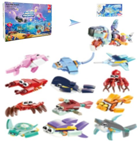 Felly Party Mitgebsel Kindergeburtstag, 12 nützliche Stück Kinder Geburtstag mitgebsel Animal Blocks Set, Party Geschenke Kinder 4-12 Jahre, Geschenke für Kind 4 5 6 7 8 9 Jahren Mädchen und Jungen