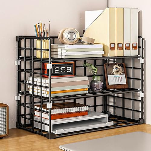Schreibtisch-Bücherregal – Mehrzweck-Bücherregal für Büro, Küche, Schlafzimmer – platzsparender Schreibtisch-Organizer