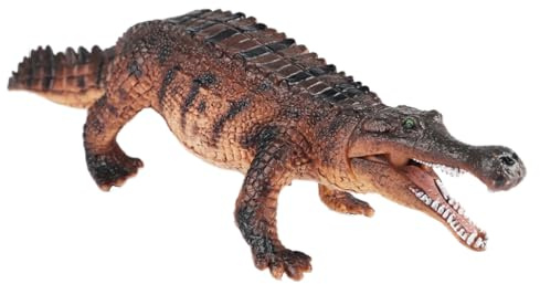AENIMELY Prähistorische Krokodil-Figur, Amphibien, beweglicher Mund, Kaiser, Krokodil-Tierfigur für Kinder, Sammlung, Wissenschaft, pädagogische Requisiten