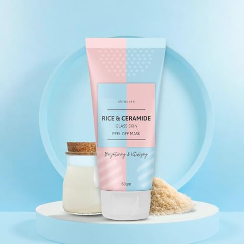 NN Máscara de cristal coreano de arroz y ceramida para iluminar instantáneamente la piel, reduce los signos del envejecimiento, ilumina y tonifica la tez, todo tipo de piel, 60 g