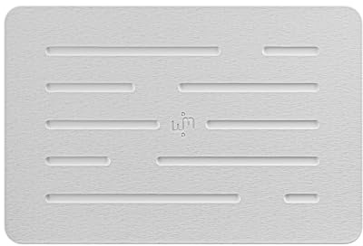 WimSpa – Das Original seit 2015 – Moderne Stein-Badematte & Badvorleger Diatomit 60x39cm – Schnell Trocknend, rutschfest & Antibakteriell – Kieselgur Stone Bath Mat für Bad, Dusche & Pool – Weiß