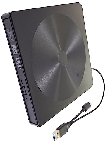 HOMSFOU Óptica Externa USB Typec Grabadora DVD Multifunción para Portátil y Pc Diseño Ultraligero y Compacto Plug and Play Sin Necesidad De Controlador Compatible con Windows y