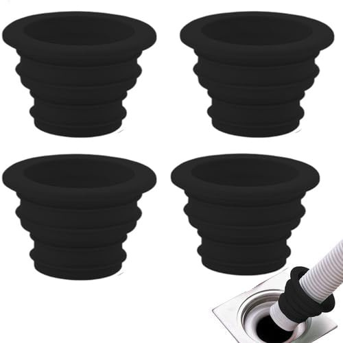 Abflussrohr Dichtung Schlauch, 4 Stück Abflussrohrdichtung Schlauch, Silikon Waschmaschine Abfluss Adapter, Abflussrohr Dichtung Schlauchs Für Küche, Waschküche, Badezimmer, Badewanne