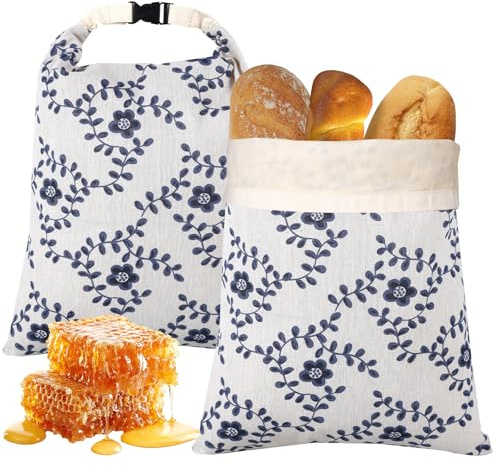 Bolsa de pan de cera de abejas, bolsa de pan reutilizable, bolsa de pan portátil con revestimiento interior de cera de abejas, bolsa de pan, accesorios para hornear, película de conservación para el