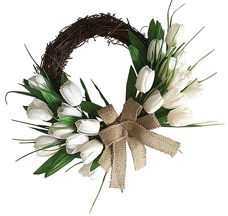 Yardenfun Ghirlanda Decorativa per Matrimonio e Stoffa con Fiori Decorazione Appesa per Port e Versatile per Regali