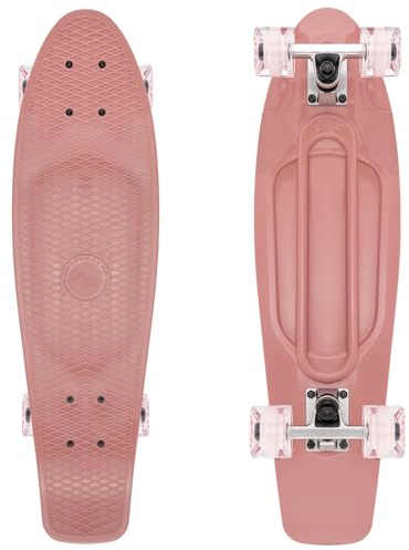 KMX Skateboard 27 Inch, Classic Cruiser Skateboard for Beginners and Advanced, Mini Cruiser Board for Girls, Kids, Students, Adults, Teens Penny Board(27 Dusty Rose Pink)