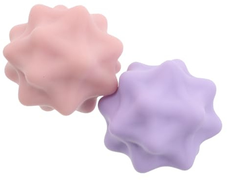 CORHAD 2 Stück Spiky Massage Ball aus Elastischem Material Vielseitiger Fuß faszienball für Triggerpunkt therapie Yoga akupressur zur Muskelentspannung Kompakt und Tragbar für Fitness