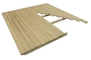Gardy Shelter Plancher en Bois Massif pour Abri de Jardin, Pin FSC 20mm, 6m², avec Lambourdes 40x40mm