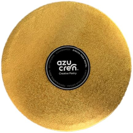 Azucren, Tortenboden, Cake Board 25Cm, Extra Starke Scheibe Cake Board Gold für die Präsentation von Torten, Sorgt für Stabilität und ein Elegantes Aussehen für alle Ihre Kuchen