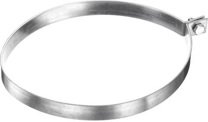 sourcing map Bandas de sujeción para valla de eslabones de cadena, bandas de tensión de acero galvanizado con pernos y tuercas para postes de eslabones de cadena de 8-5/8 pulgadas, tubería, puerta