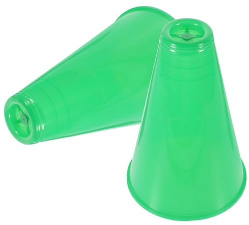 Hemobllo Lot de 2 Mégaphones Haut-Parleur Verts en Plastique PP pour Coupe du Monde, Jouets Générateurs de Bruit pour Événements Sportifs et Ambiance de Fête