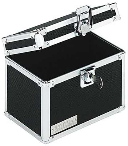 Vaultz Lockable Index Card Holder - Flash Card Organizer for Recipes, Passwords or Studying Holds 450 4x6 Notecards - Index Card Box Study Accessories, Black
