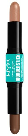 NYX Professional Makeup Stick Highlight & Contour, Double Embout, Définition & Brillance, Modulable & Formule Vegan, Wonder Stick, Teinte : Medium (04)