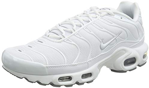 NIKE Herren Air Max Plus Fitnessschuhe, Weiß/Schwarz/Grau (White White Black Cool Grey), 43 EU