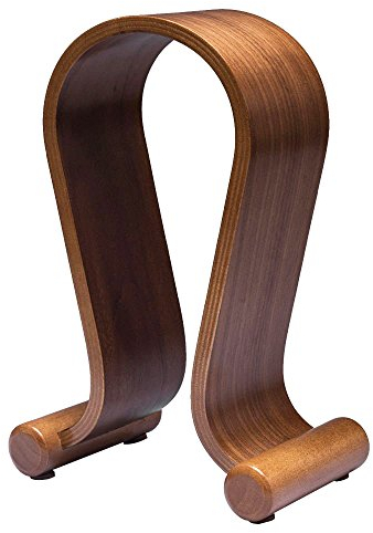 Tebery Wooden Headphone Stand Headphone Holder Headset Hanger Headset Rest - For All Headphone Size In Walnut (Brown)