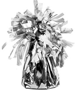 Conf. 4 Pesetti per Palloncini Elio, Colore Argento, 130 g