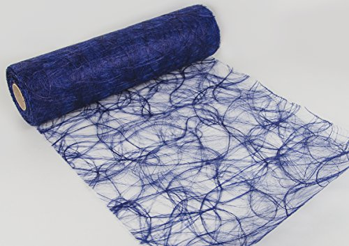 Sizoweb Tischläufer Tischband 25 Meter Rolle zur Dekoration für Verschiedene Anlässe wie Ostern, Weihnachten, Hochzeit oder Taufe (Farbe: Dunkelblau, Maße: 30 cm x 25 m, besonders robust, abwaschbar)