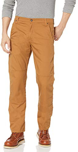 Dickies mens Tough Max Duck Double Knee Work Utility Pants, Stonewashed Brown Duck, 42W x 30L US