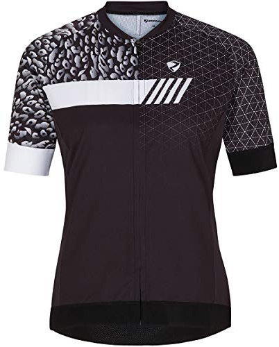 Ziener Damen NATJA Fahrradtrikot/Radtrikot - Mountainbike/Rennrad - atmungsaktiv|schnelltrocknend|elastisch|Kurzarm, Black, 38