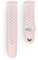 Hama Fitbit Uhrenarmband 22 mm (verstellbares Ersatzarmband f. Smartwatch Fitbit Versa 2, Versa, Versa Lite, Sportarmband atmungsaktiv zum Tauschen, Silikon Wechselarmband, Edelstahl Knopf) rosé/grau
