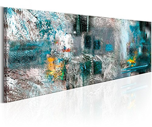 B&D XXL - Tableau Acoustique Abstrait 135x45 cm 1 Partie - Décoration Isolation Phonique Bureau Chambre Panneau Insonorisant Impression sur Toile - Abstrait Artistique a-A-0262-b-d