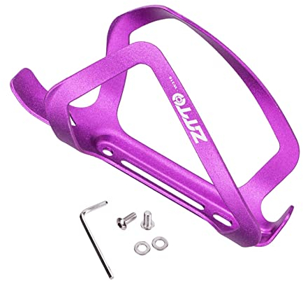 LOVIVER Fahrrad-Flaschenhalter aus Aluminiumlegierung, Getränkehalter, Ultraleicht, Getränkehalter, Fahrrad-Flaschenhalter für Mountainbike, einfache, Violett