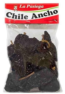 Chile ancho seco 250 g auténtico de México, picor suave, ideal para moles, salsas, adobos y guisos