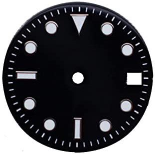 HMHAMA 28,5 mm klocka grön lysande urtavla med kalender passar till NH35/NH36/4R/6R klockrörelse, tillbehör