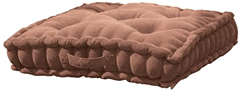 Easylife Armchair Booster Cushion | Comfortable Bolster Cushion for Chairs and Armchairs | Easy Get Up Support Seat Pad with Polyester Fill and 100% Cotton Cover, 50 x 50 x 10cm, Brown