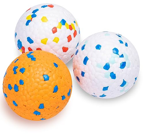 Nobleza Hundeball Unzerstörbar, 3 Stück Hundespielzeug Ball, Dauerhaftes Hundespielzeug Tennisbälle für Aggressive Kauer, Hunde Ball für Große, Mittelgroße, Kleine Hunde und Welpen, Ø 6,3cm