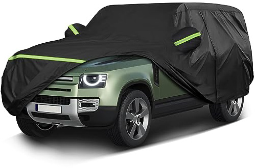 QUNSUNUS 6 Layer Car Cover for Land Rover Defender Car Cover Waterproof All Weather 210T Windproof Custom Fit for Land Rover Defender 110 4-Door 2020-2023