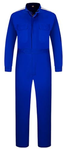 TOVCHEI Combinaison De Travail À Manches Longues À Col Montant Combinaison Unisexe Avec Bande Réfléchissante Et Ceinture Élastique,Blue b,XL