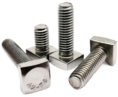 CHATROOM 2 Stück M6 M8 Metrisches Gewinde, Durchmesser 6 Mm, 8 Mm, 304 A2 Edelstahl, Flach, Quadratisch, Viereckig, Quadratische Form, Kopfschraubenbolzen (Size : M8x70mm, Color : 2PCS)