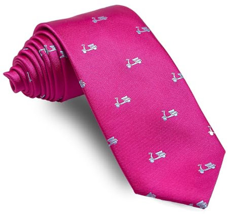 Cencibel Smart Casual Corbata Motos (Fucsia-Celeste)
