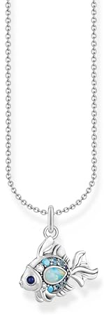 THOMAS SABO Kette mit Fisch-Anhänger Silber 925 Sterlingsilber