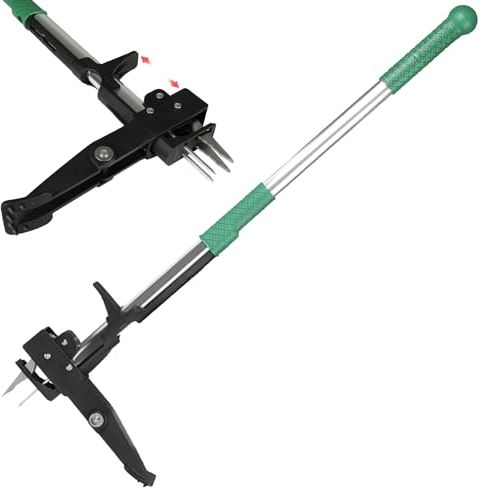 Taylor & Brown Weed Remover Tool 4 Claws High-Strength Stainless Steel - 1m Long Handle Stand-up Gardening Weed Puller, Ergonomically Designed to Easily Remove Weeds Without Bending or Kneeling
