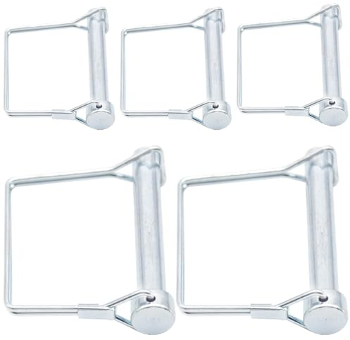 Ruidee 5 Stück Rechteck Splinte 10x70mm Welle Sicherungsstift Kupplungsstift Karbonstahl Sicherungssplint Sicherungsbolzen Oberlenkerbolzen für Bauernhof-Anhänger, Bauernhof, Garten (FSX/10x70mm)