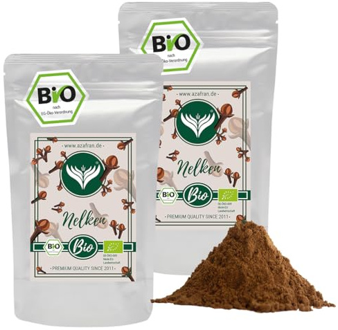 Azafran BIO Nelken gemahlen, Gewürznelken Pulver 500g