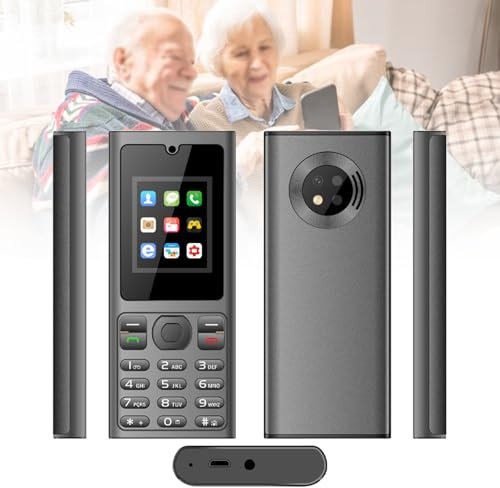 Telefoni Cellulari di Base per Anziani e Bambini, Telefoni Stupidi Sbloccati, Telefoni Cellulari Senza Internet - con Pulsanti Grandi, MP3, MP4, Fotocamera, Torcia Elettrica, SOS,Grey