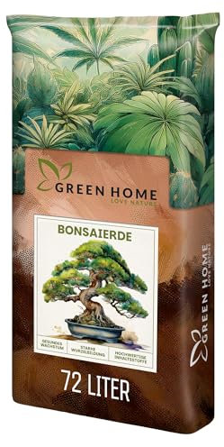 Green Home Bonsai Erde 72L – Hochwertige Bonsaierde für gesunde Wurzeln & optimale Drainage – Spezialmischung mit Perlit, Kokosfasern & Rindenhumus – Ideal für Indoor & Outdoor Bonsai